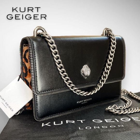 NWT Kurt Geiger London Shoreditch Small Leather & Genuine Calf Hair Shoulder Bag - Picture 17 of 17